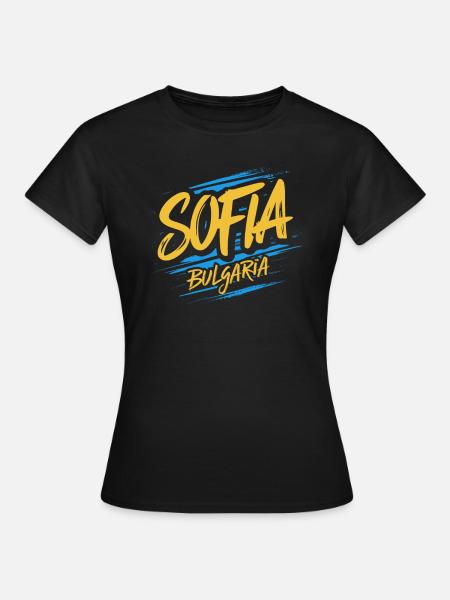 Sofia Bulgarien Souvenir - Frauen T-Shirt - Schwarz