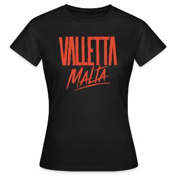 Valletta Malta Souvenir Reminder - Women's T-Shirt - black - Front - AI Model Female 172 dark (172cm)