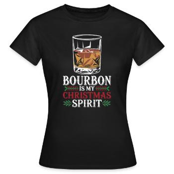 Le bourbon, c’est mon de Noël - T-shirt Femme - noir - Devant - AI Model Female 172 dark (172cm)