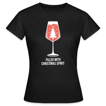 Rempli d’ de Noël - T-shirt Femme - noir - Devant - AI Model Female 172 dark (172cm)