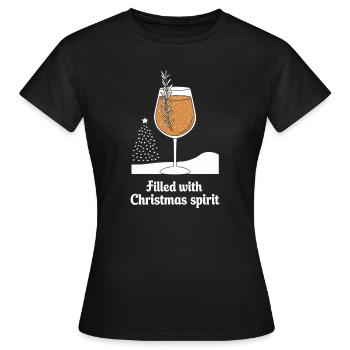 Rempli d’ de Noël - T-shirt Femme - noir - Devant - AI Model Female 172 dark (172cm)