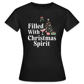 Rempli d’ de Noël - T-shirt Femme - noir - Devant - AI Model Female 172 dark (172cm)