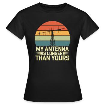 Amateurfunker Antenne Länger Als Deine - Frauen T-Shirt - Schwarz - Vorne - AI Model Female 172 dark (172cm)