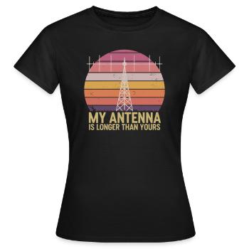 Antenne radio amateur Mon antenne est - T-shirt Femme - noir - Devant - AI Model Female 172 dark (172cm)