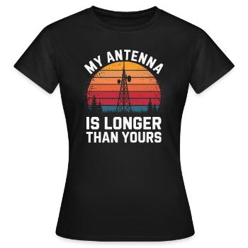 my antenna is longer amateur radio radio - Women's T-Shirt - black - Front - AI Model Female 172 dark (172cm)