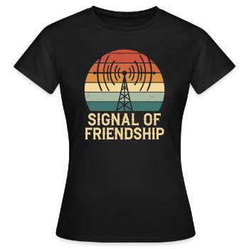 Amateurfunker Signal Of Friendship - Frauen T-Shirt - Schwarz - Vorne - AI Model Female 172 dark (172cm)