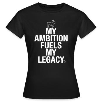 Capricorn zodiac sign: My ambition drives my - Women's T-Shirt - black - Front - AI Model Female 172 dark (172cm)