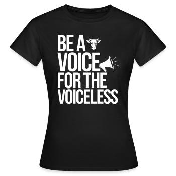 Soyez une voix pour les sans-voix - Vegan - T-shirt Femme - noir - Devant - AI Model Female 172 dark (172cm)