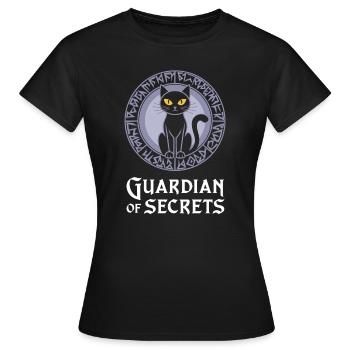 Wächter Der Geheimnisse Katze Mystik - Frauen T-Shirt - Schwarz - Vorne - AI Model Female 172 dark (172cm)