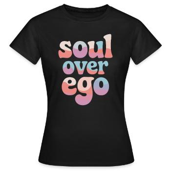 L’âme sur l’ego Expression de la spiritualité - T-shirt Femme - noir - Devant - AI Model Female 172 dark (172cm)