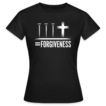 3 Nägel Kreuz Symbol Christliche Vergebung - Frauen T-Shirt - Schwarz - Vorne - AI Model Female 172 dark (172cm)