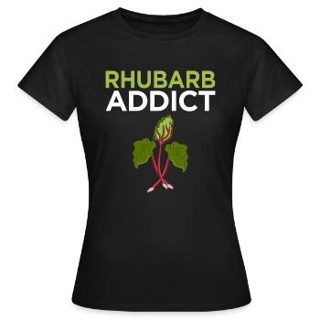 Rhubarbe amusant amusant - T-shirt Femme - noir - Devant - AI Model Female 172 dark (172cm)
