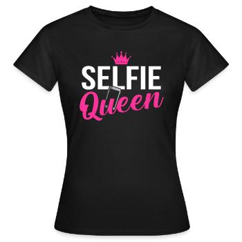 C’est mon selfie Queen Drôle De Selfie Tag - T-shirt Femme - noir - Devant - AI Model Female 172 dark (172cm)