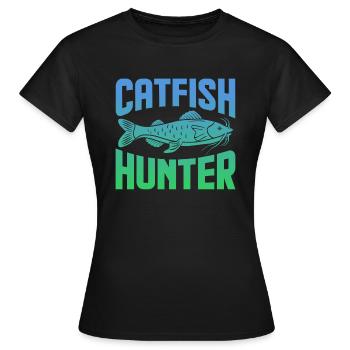 Wels Chasseurs amusant jeu de mots Wels Meme Wels Jour - T-shirt Femme - noir - Devant - AI Model Female 172 dark (172cm)