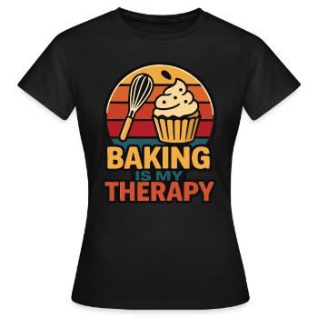 Gebäck – Retro Gebäck Design - Frauen T-Shirt - Schwarz - Vorne - AI Model Female 172 dark (172cm)