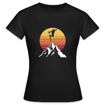 Faire du ski - T-shirt Femme - noir - Devant - AI Model Female 172 dark (172cm)
