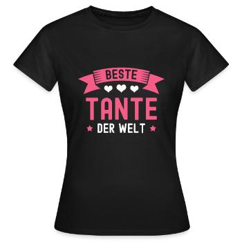 Beste Tante der Welt Geschenkidee - Frauen T-Shirt - Schwarz - Vorne - AI Model Female 172 dark (172cm)