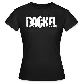 DACKEL Jagdhund - Frauen T-Shirt - Schwarz - Vorne - AI Model Female 172 dark (172cm)