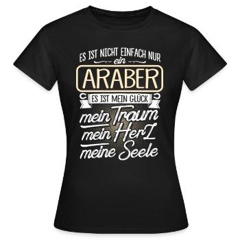 ARABER - Herz - Frauen T-Shirt - Schwarz - Vorne - AI Model Female 172 dark (172cm)