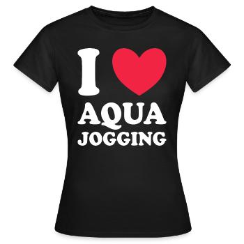 Sport Aqua jogging J'adore L'Aqua jogging - T-shirt Femme - noir - Devant - AI Model Female 172 dark (172cm)