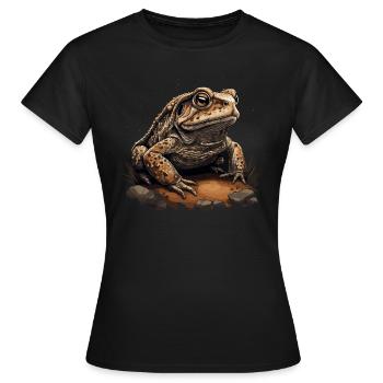 Kröte Amphibien - Frauen T-Shirt - Schwarz - Vorne - AI Model Female 172 dark (172cm)
