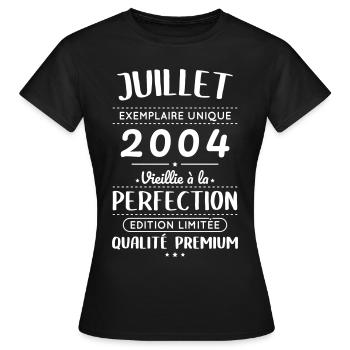 20th Anniversary - July 2004 Perfection - Women's T-Shirt - black - Front - AI Model Female 172 dark (172cm)
