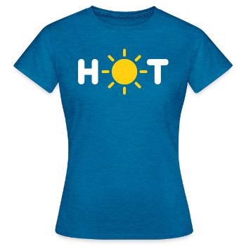 Hot - Women's T-Shirt - antique blue sapphire heather - Front - AI Model Female 172 dark (172cm)
