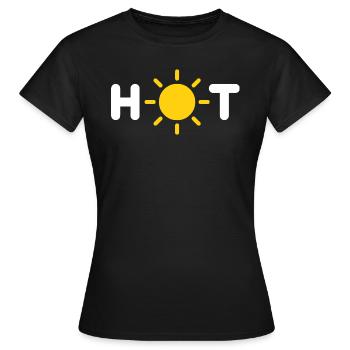 Hot - Women's T-Shirt - black - Front - AI Model Female 172 dark (172cm)