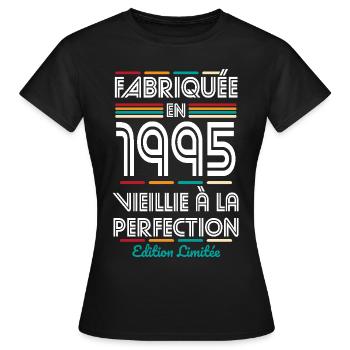 30th Anniversary - Made in 1995 - Women's T-Shirt - black - Front - AI Model Female 172 dark (172cm)