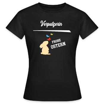 Verputzerin Ostern Geschenk Verputzerei Verputzer - Frauen T-Shirt - Schwarz - Vorne - AI Model Female 172 dark (172cm)