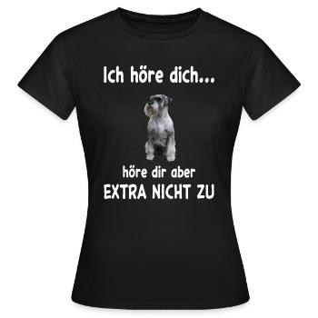 Schnauzer Hund - Schnauzer - Frauen T-Shirt - Schwarz - Vorne - AI Model Female 172 dark (172cm)