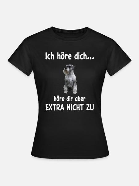 Schnauzer Hund - Schnauzer - Frauen T-Shirt - Schwarz