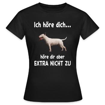 Bullterrier Hund - Bullterrier - Frauen T-Shirt - Schwarz - Vorne - AI Model Female 172 dark (172cm)