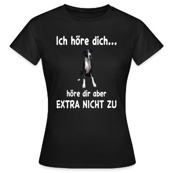 Deutsche Dogge Hund - Deutsche Dogge - Frauen T-Shirt - Schwarz - Vorne - AI Model Female 172 dark (172cm)