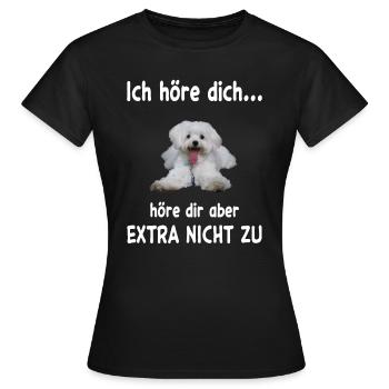 Malteser Hund - Malteser - Frauen T-Shirt - Schwarz - Vorne - AI Model Female 172 dark (172cm)