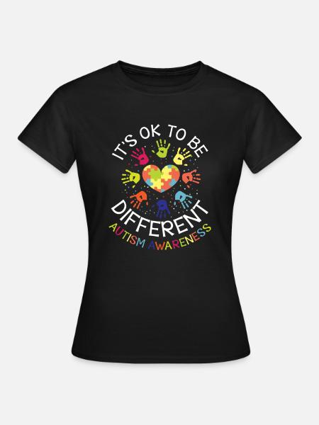 It's ok to be different - Autism Awareness - T-shirt dam - svart