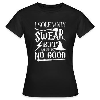 I solemnly swear but i am up to no good - T-shirt Femme - noir - Devant - AI Model Female 172 dark (172cm)
