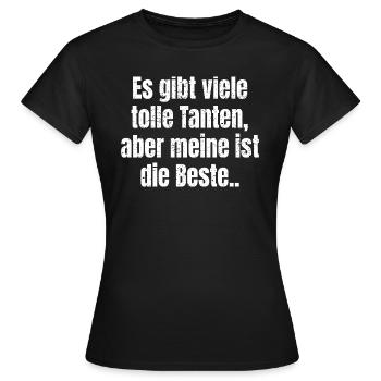 Beste Tante Geschenk Tante Geburtstag Tante coole - Frauen T-Shirt - Schwarz - Vorne - AI Model Female 172 dark (172cm)