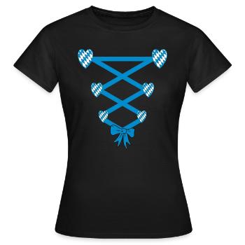 Volksfest Dirndl Ersatz - Frauen T-Shirt - Schwarz - Vorne - AI Model Female 172 dark (172cm)