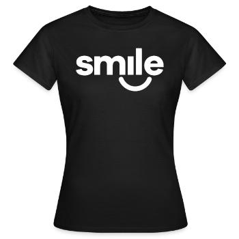 Sourire - T-shirt Femme - noir - Devant - AI Model Female 172 dark (172cm)