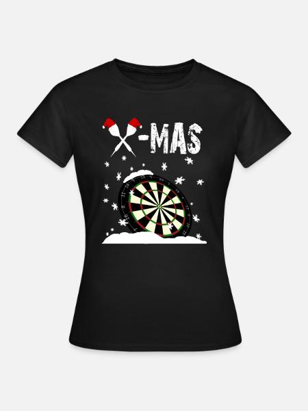 X MAS Dartboard - Frauen T-Shirt - Schwarz
