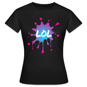 LOL - Frauen T-Shirt - Schwarz - Vorne - AI Model Female 172 dark (172cm)