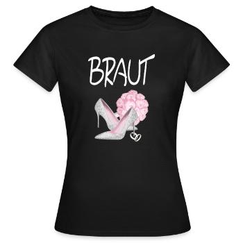 Braut edles Junggessellinenabschied Motiv - Frauen T-Shirt - Schwarz - Vorne - AI Model Female 172 dark (172cm)