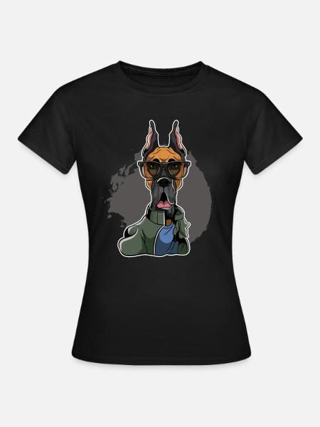 Great Dane - Dogue Allemand - T-shirt Femme - noir