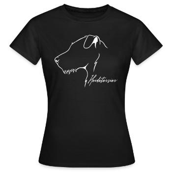 Heath Terrier Profile Dogs Hunting Dogs Wilsigns - Women's T-Shirt - black - Front - AI Model Female 172 dark (172cm)