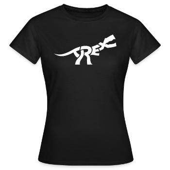 T-Rex - Tyrannosaurus Rex - Women's T-Shirt - black - Front - AI Model Female 172 dark (172cm)