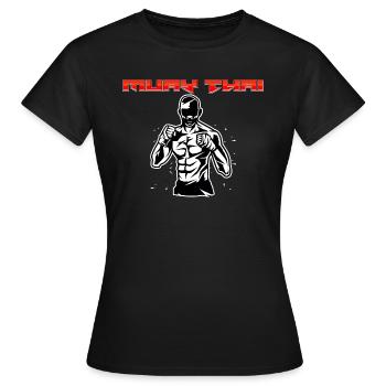 Muay Thai - Frauen T-Shirt - Schwarz - Vorne - AI Model Female 172 dark (172cm)