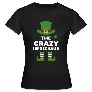 Le Crazy Leprechaun - T-shirt Femme - noir - Devant - AI Model Female 172 dark (172cm)