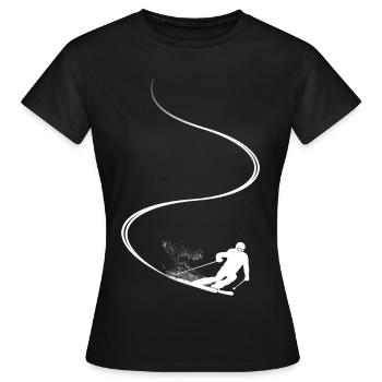 Piste de ski, Après-ski, Sports d’hiver, Vacances au ski - T-shirt Femme - noir - Devant - AI Model Female 172 dark (172cm)