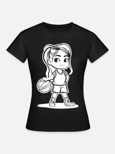 Basketballerin - Frauen T-Shirt - Schwarz